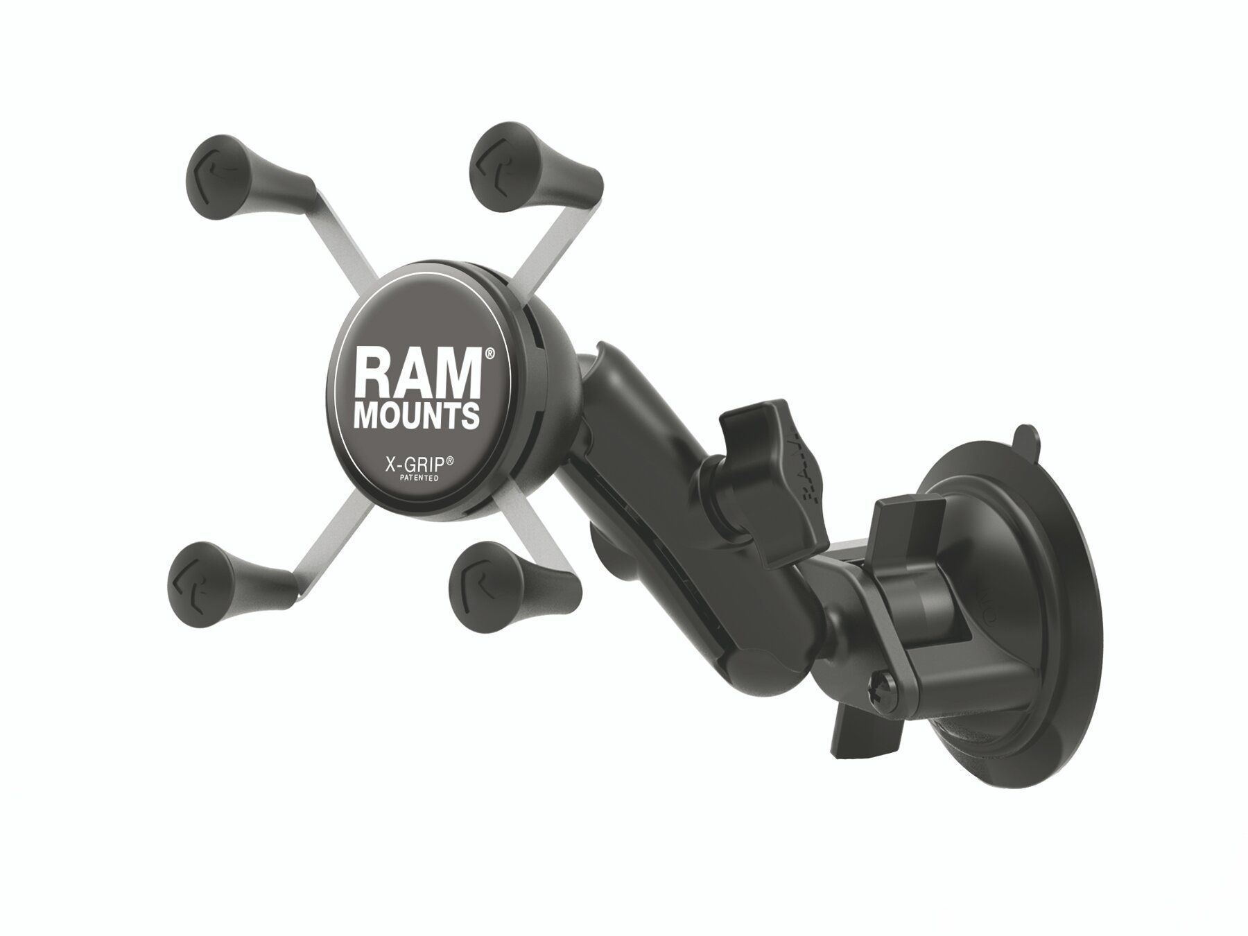 RAM MOUNTS Twist Lock Suction Cup Mount with Universal X-Grip Smartphone Cradle, 1" B-Ball