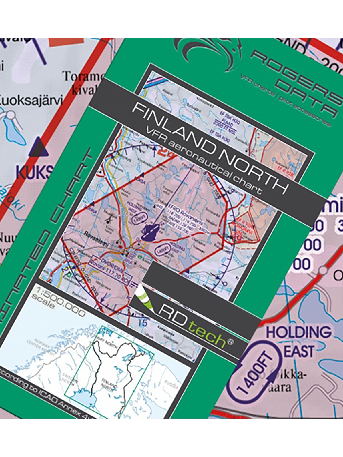 Finland North - Rogers Data VFR Chart, 1:500,000, laminated, folded