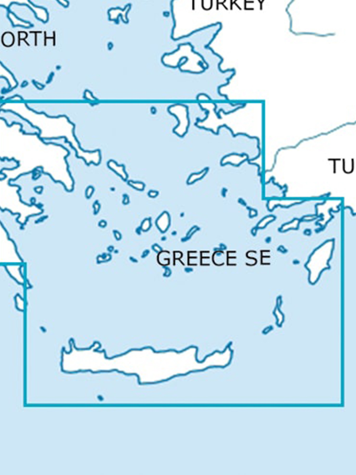 Griechenland Südost - Rogers Data VFR Karte, 1:500.000, laminiert, gefaltet, 2023