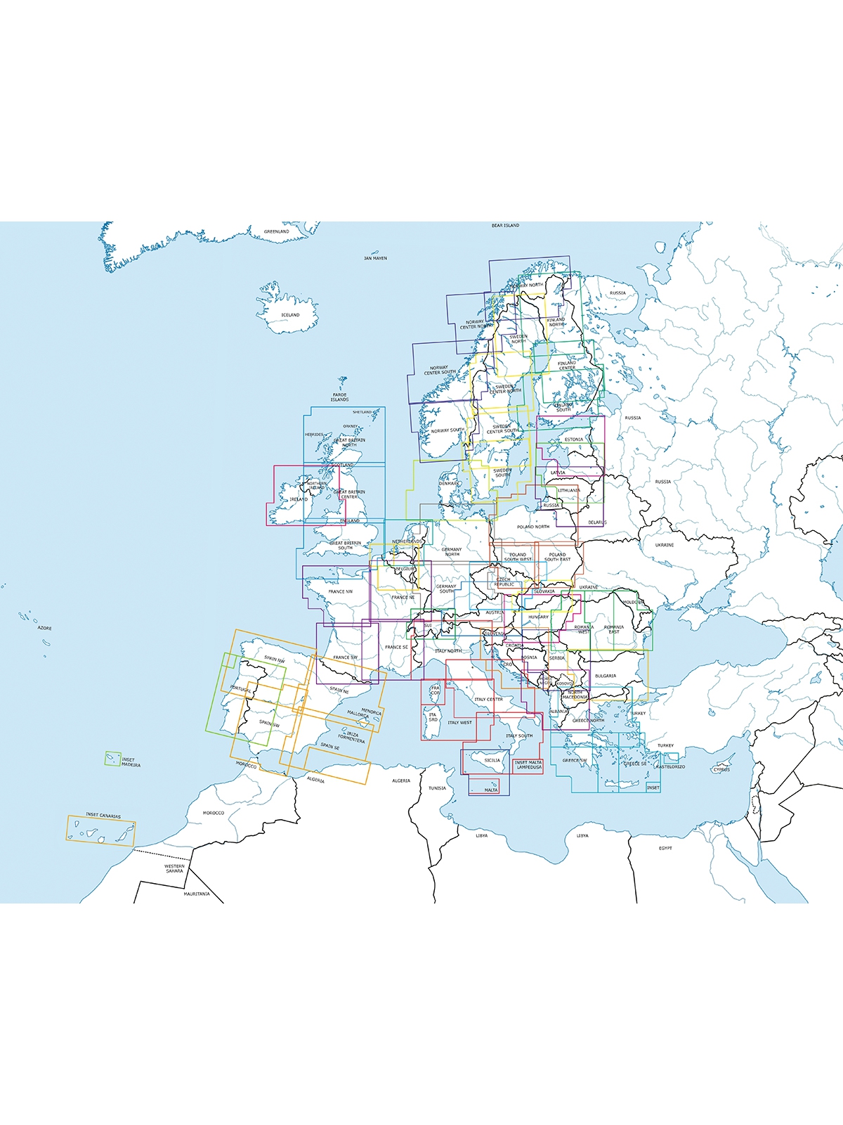 Balkan - Rogers Data VFR Karte, 1:500.000, laminiert, gefaltet, 2024