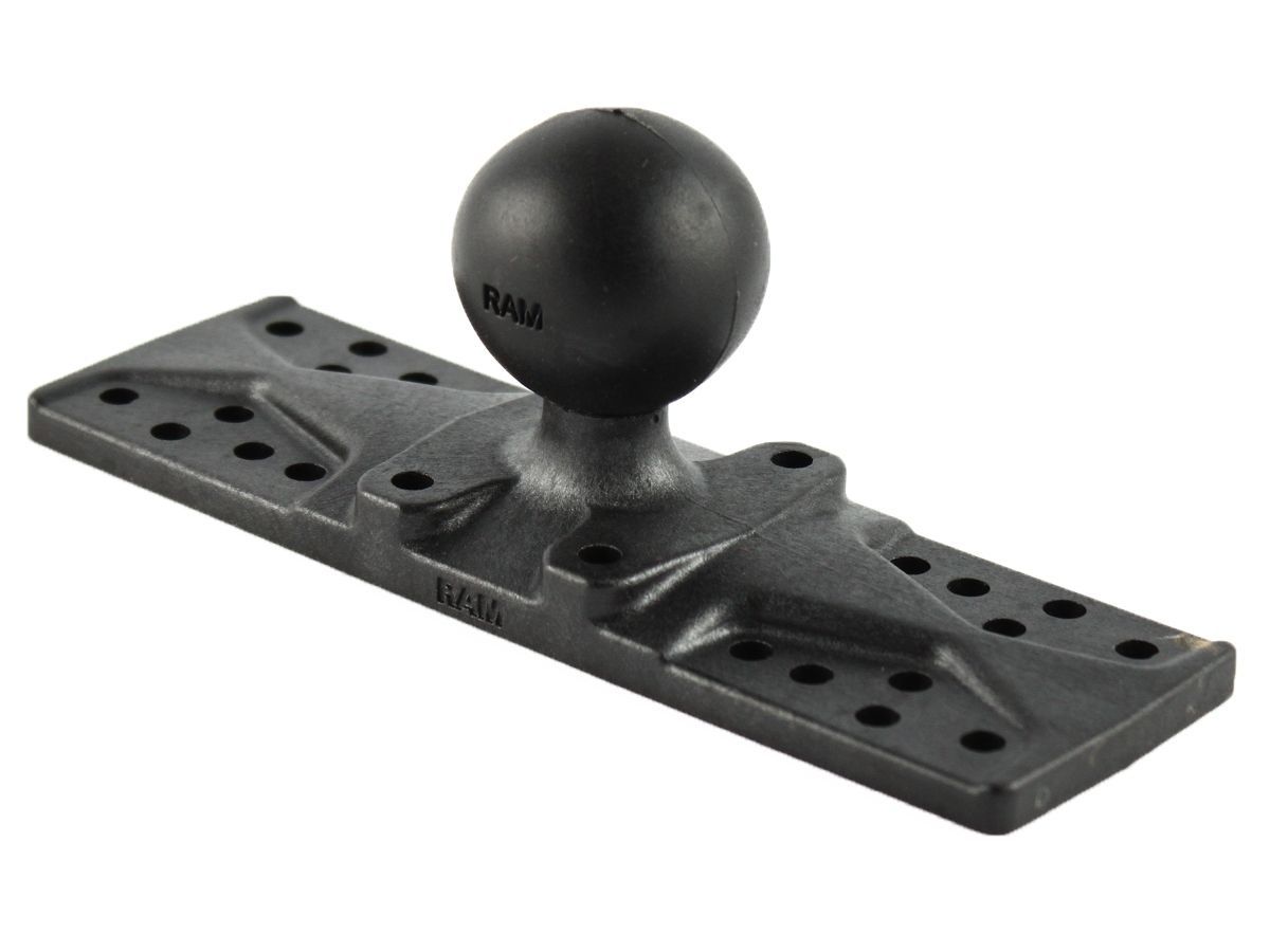 RAM Mounts Universal Verbundstoff-Platte (div. Lochraster, 158,75 x 50,8 mm) mit C-Kugel (1,5 Zoll) - im Polybeutel