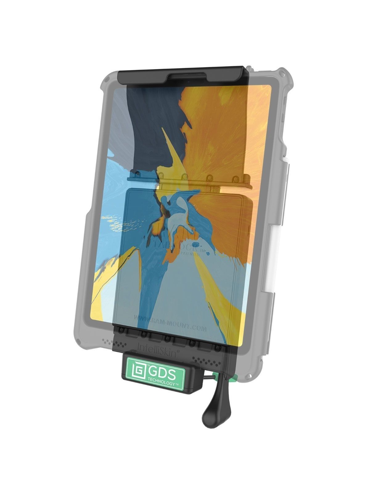 RAM Mounts GDS Holder (Key-Locking) for Apple iPad Pro 11“ (1-3 Gen.) - In IntelliSkin Protective Sleeve - USB-C Connector