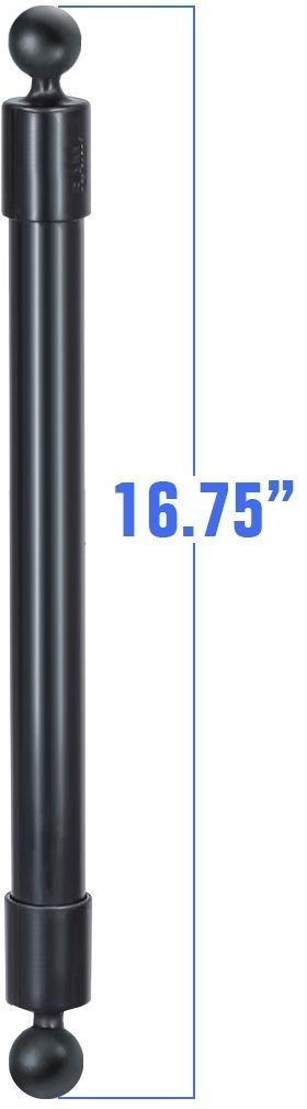 RAM MOUNTS Extension Pole (16.75") with two B-Ball (1") Ends