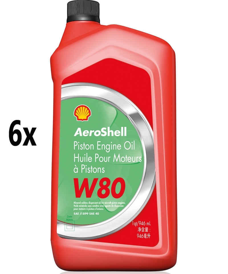 AeroShell Oil W80 - Box (6x 1 AQ Bottles)