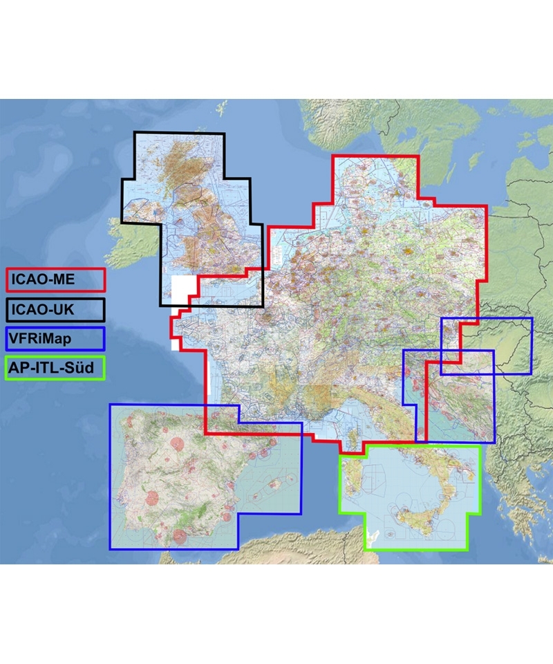 Flight Planner / Sky-Map - Kartenpaket ICAO Europa (ICAO-EU)