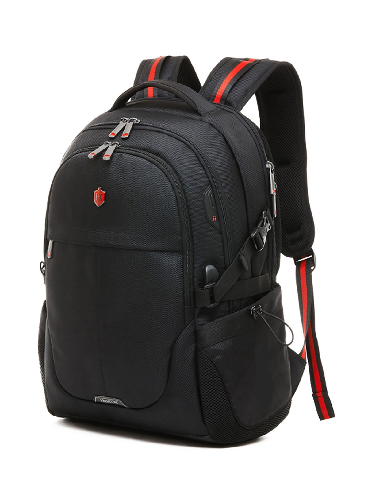 Smart Casual Backpack - black, 36 liters volume, incl. USB connection