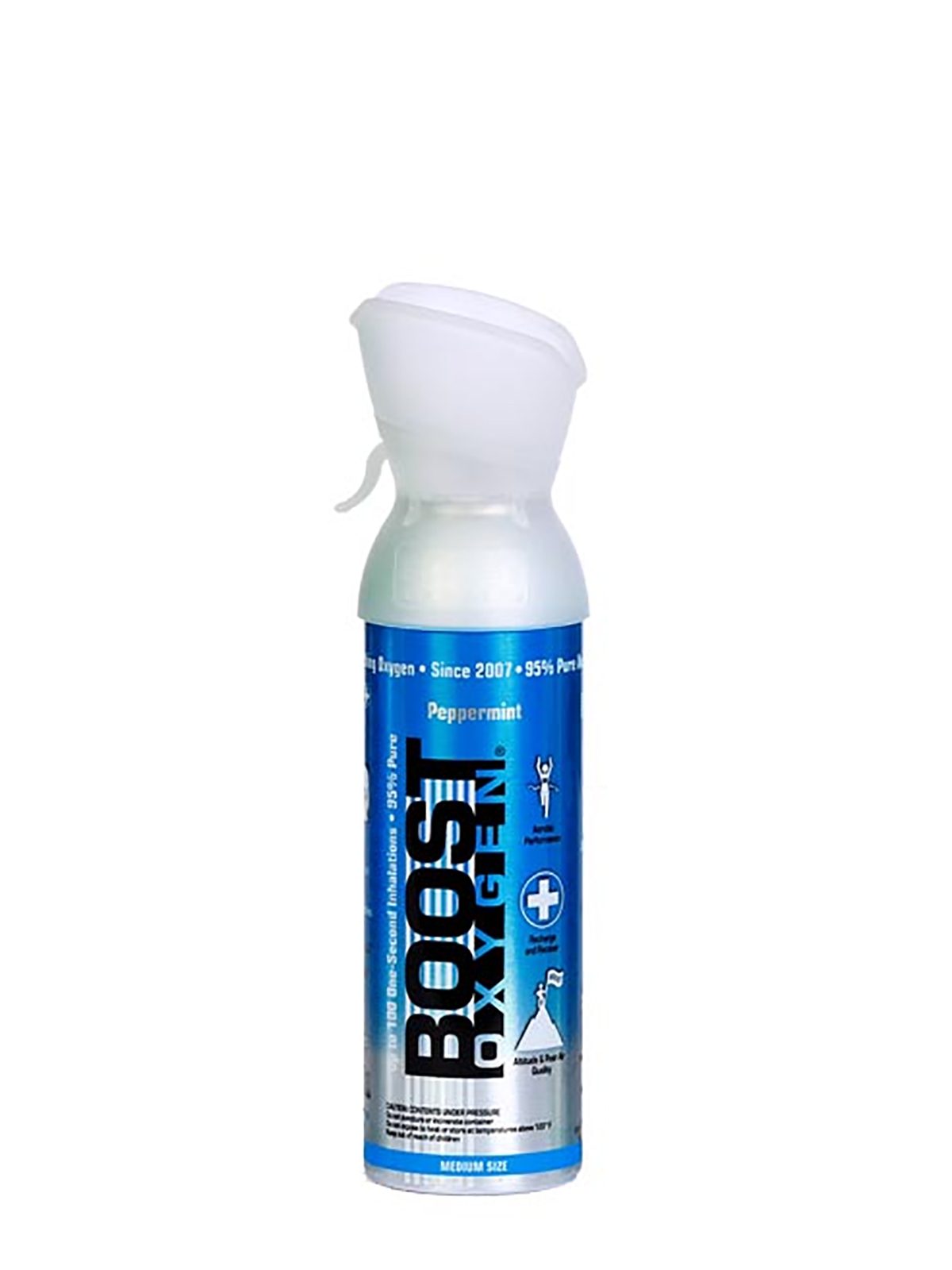 Boost Oxygen Peppermint - 95% reiner Sauerstoff mit Geschmachsaroma, 5 Liter Dose, ca. 100 Boost Oxygen Shots