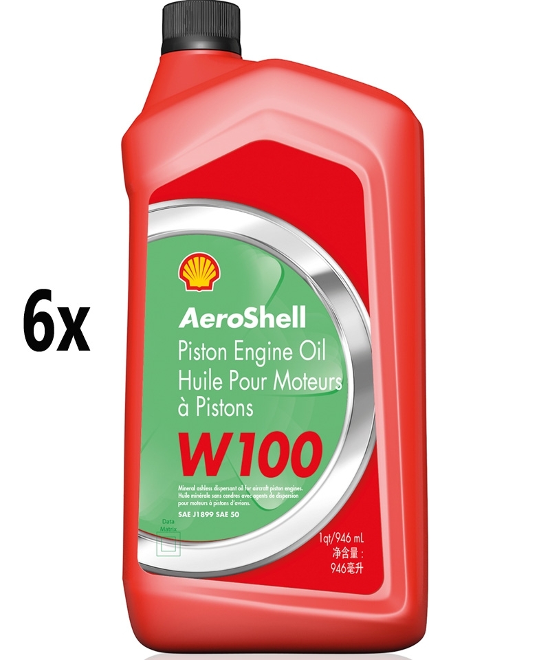AeroShell Oil W100 - Karton (6x 1 AQ Flaschen, US-Quart)