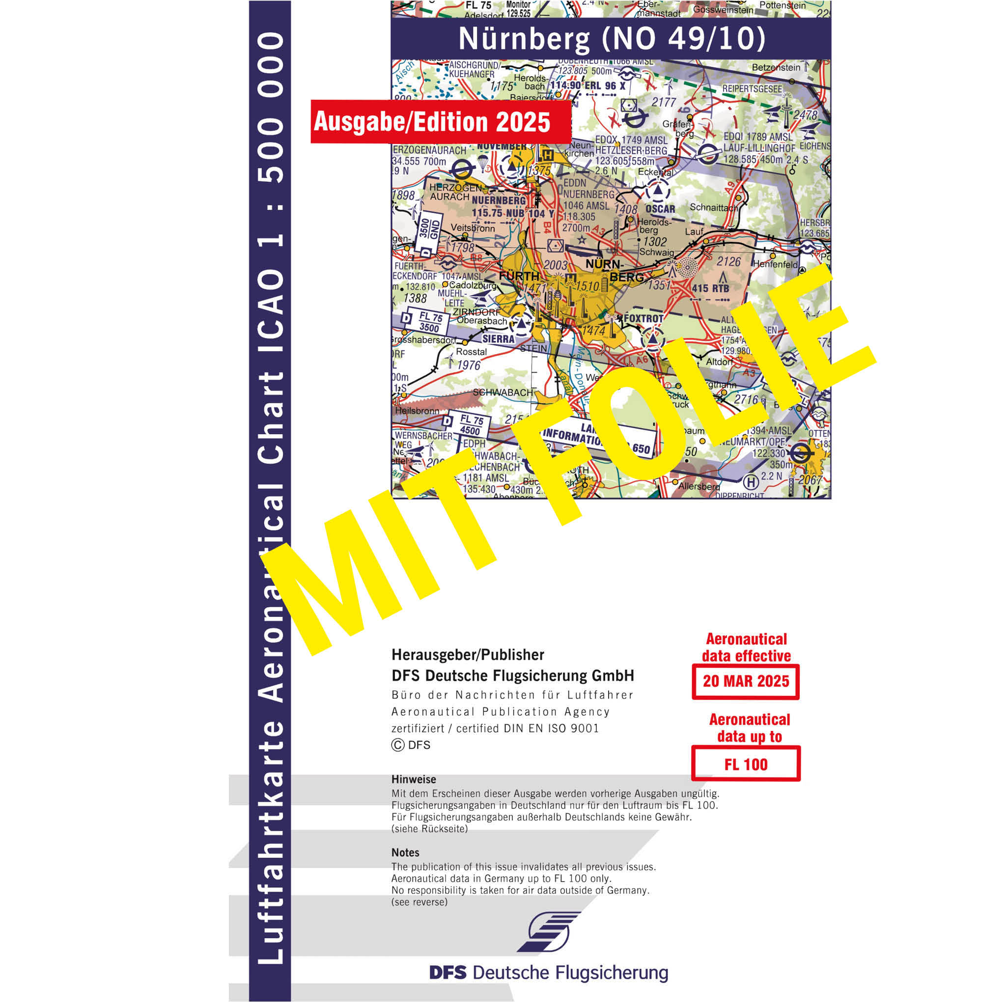 ICAO Germany laminated, Single Chart ICAO Germany laminated, Single Chart