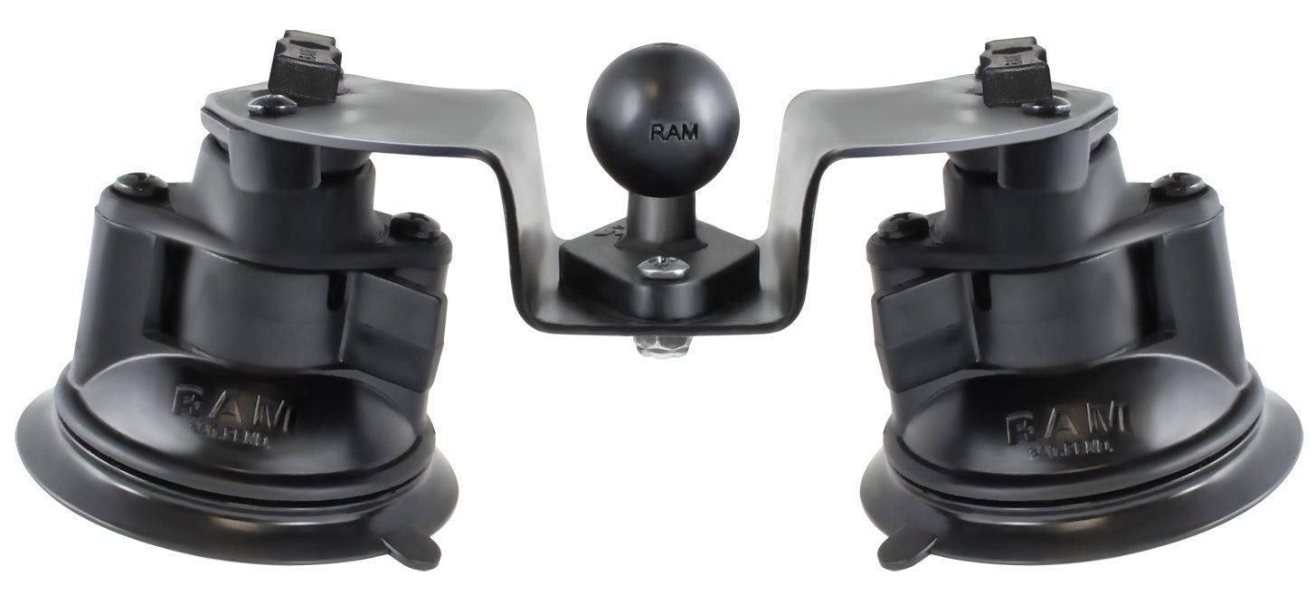 RAM MOUNTS Dual Articulating Suction Cup Base with 1" Ball (B)