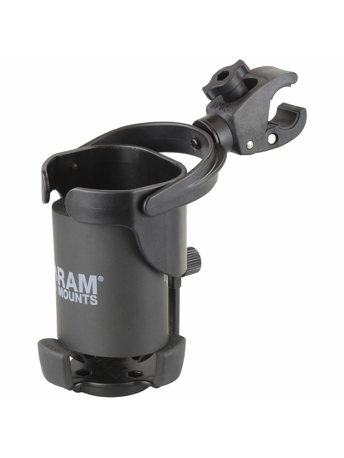 RAM Mounts Tough-Claw Getränkehalterung XL - B-Kugel (1 Zoll), Tough-Claw klein (Durchmesser 15,9-29,0 mm)