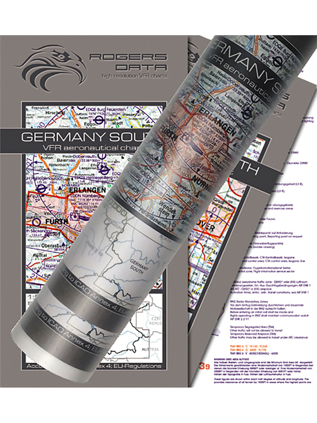 Rogers Data Wandkarten Deutschland 2er Set Nord & Süd 2026 - 1:500.000, foliert, plano
