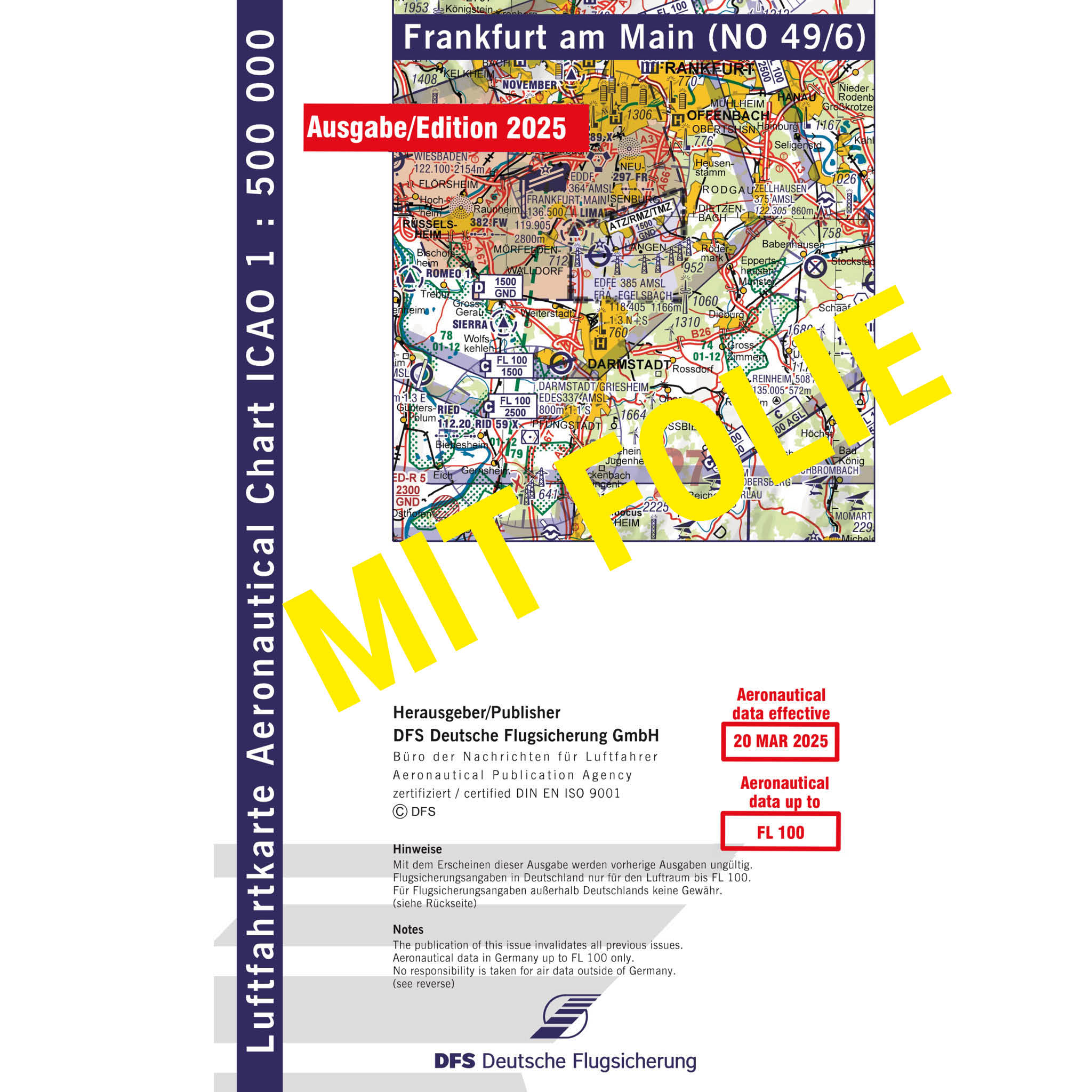 ICAO Germany laminated, Single Chart ICAO Germany laminated, Single Chart