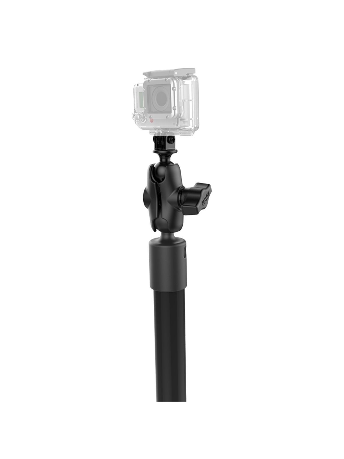 RAM® Tough-Pole™ 48" Action Camera Mount with Double Pipe & Track Base