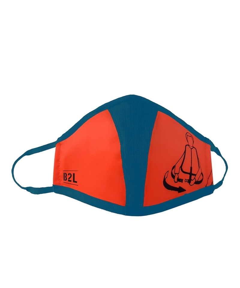 Mund-/Nasen-Bedeckung für Kinder (ca. 4-10 Jahre) - orange/blau Mund-/Nasen-Bedeckung für Kinder (ca. 4-10 Jahre) - orange/blau