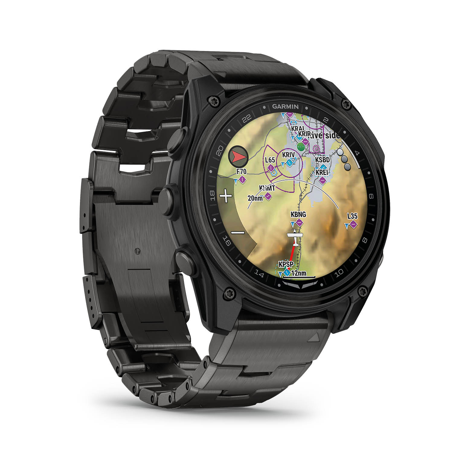 Garmin D2 Mach 2 Smartwatch - Titanium Band, 51 mm AMOLED Touchscreen Display
