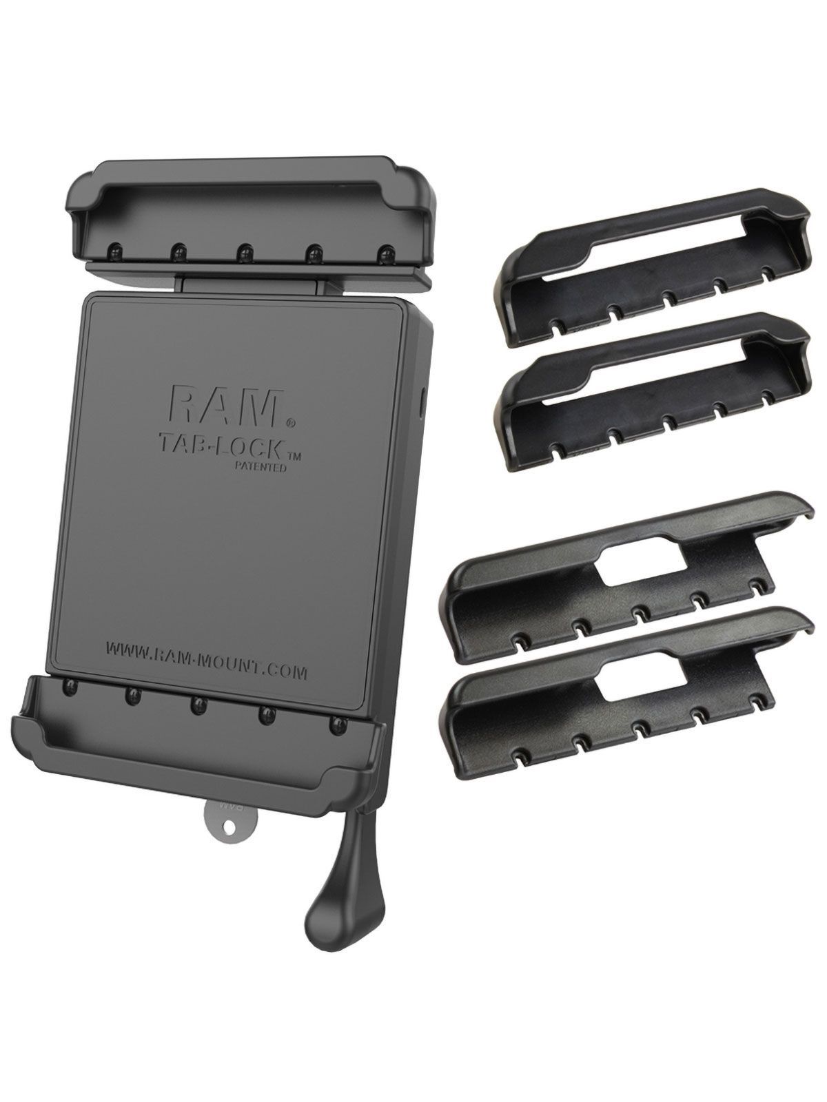 RAM Mounts Tab-Lock (lockable) Universal Holder for 7-8" Tablets - (3 different End Cups-Set) - AMPS - Screw-Set
