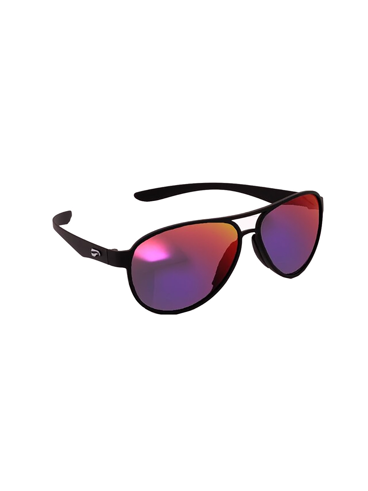 Flying Eyes Sunglasses Kestrel Aviator - Matte Black Frame, Mirrored Sunset Lenses