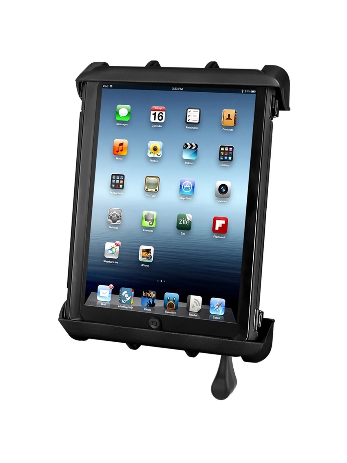 RAM Mounts Tab-Lock (lockable) Universal Holder for Tablets up to 10" incl. Apple iPad Pro 9.7 (with/without Cases) - AMPS - Screw-Set