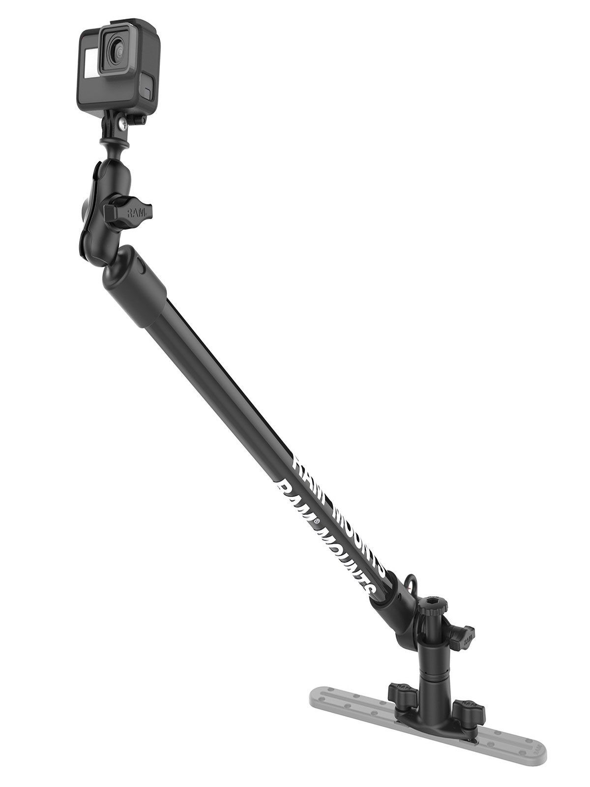 RAM® Tough-Pole™ Camera Mount with Single Pipe & RAM® Track-Node™ Base