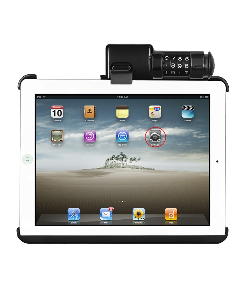 RAM MOUNT Locking Cradle Holder - Apple iPad 1 / 2