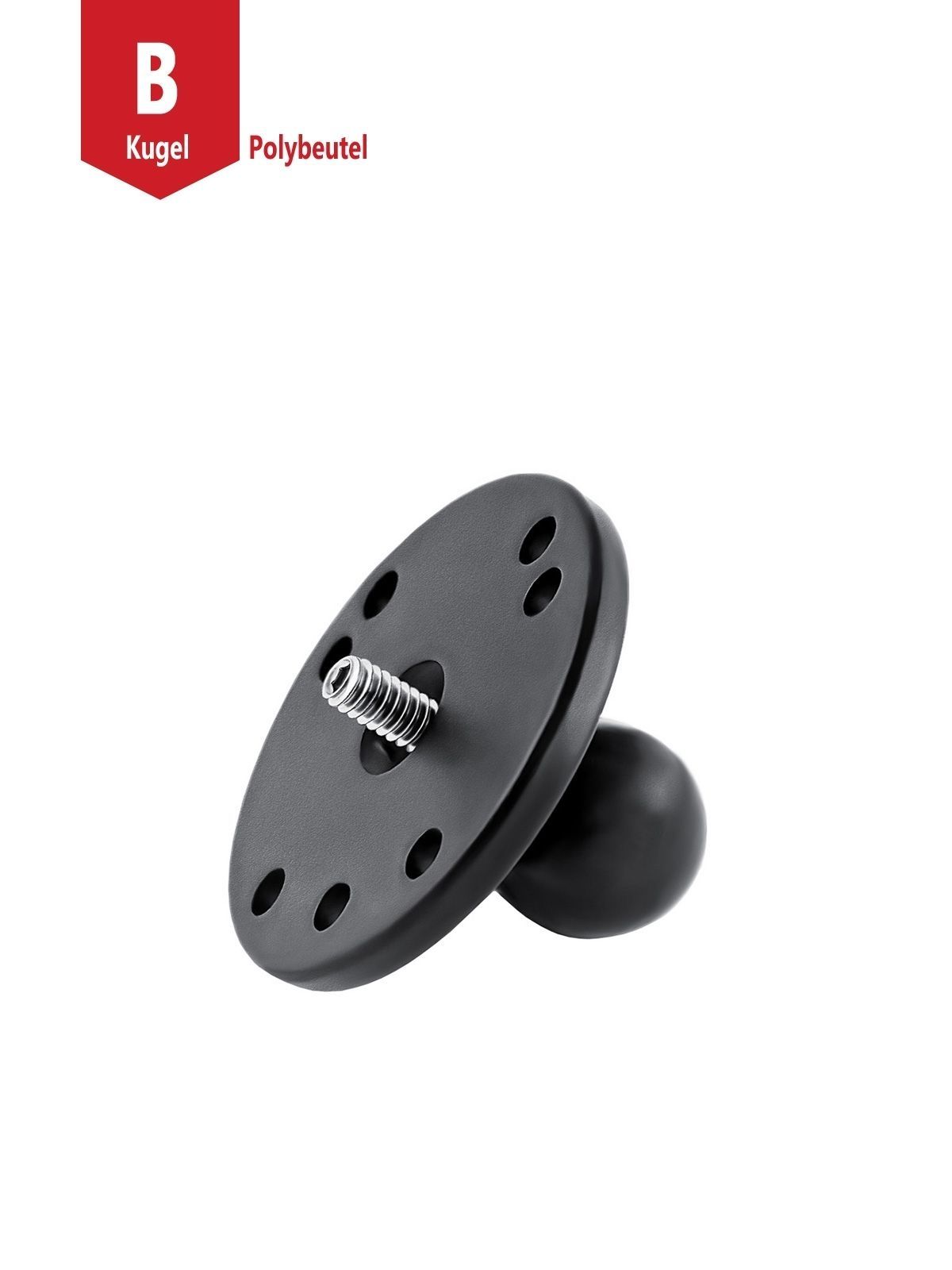 RAM Mounts Basisplatte mit 1/4"-20 Gewindestift - für Kamera-Anbindung, B-Kugel (1 Zoll), im Polybeutel RAM Mounts Basisplatte mit 1/4"-20 Gewindestift - für Kamera-Anbindung, B-Kugel (1 Zoll), im Polybeutel