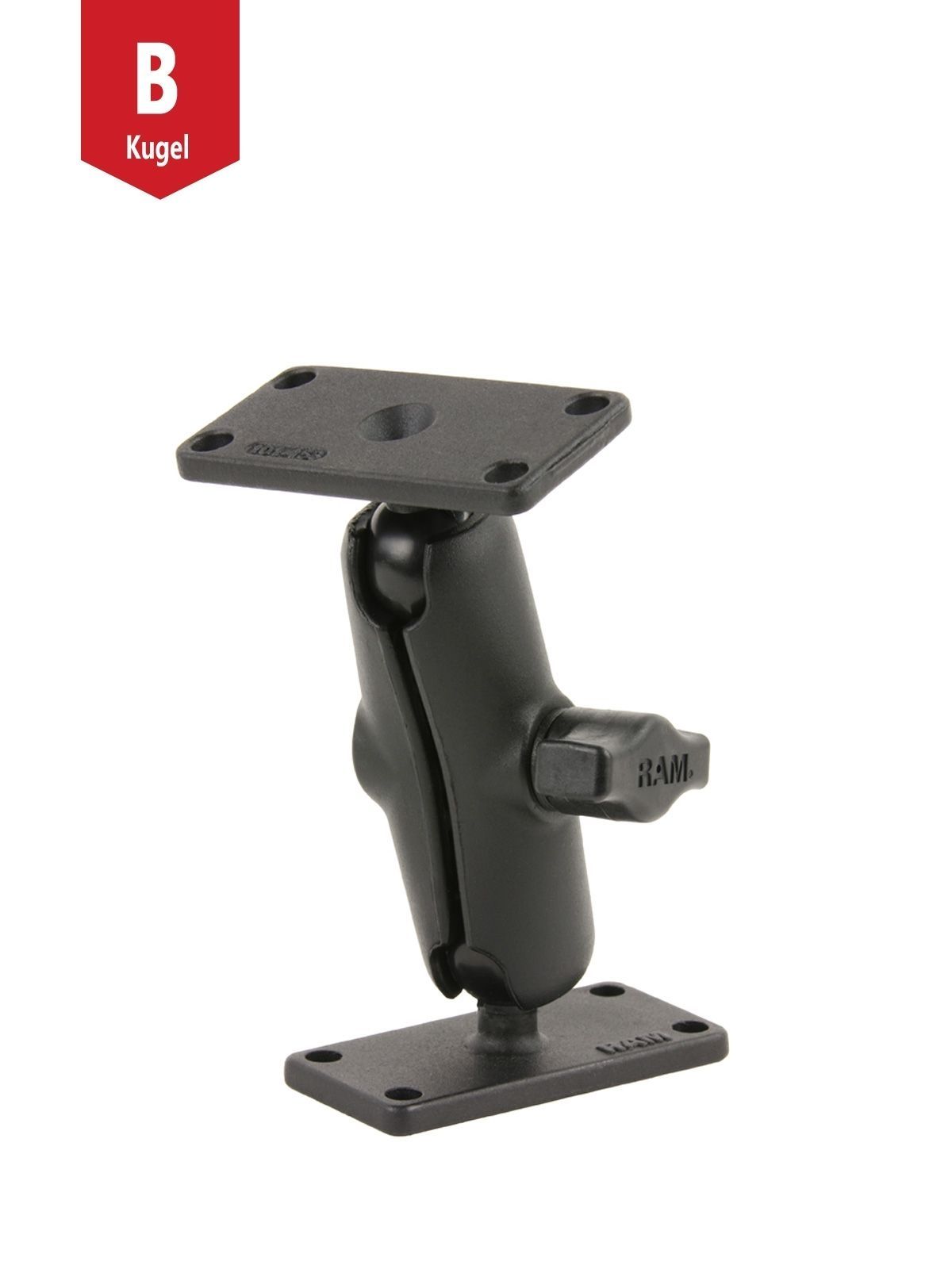 RAM® Double Ball Mount with Two 1.5" x 3" Plates - RAM-B-102U-153