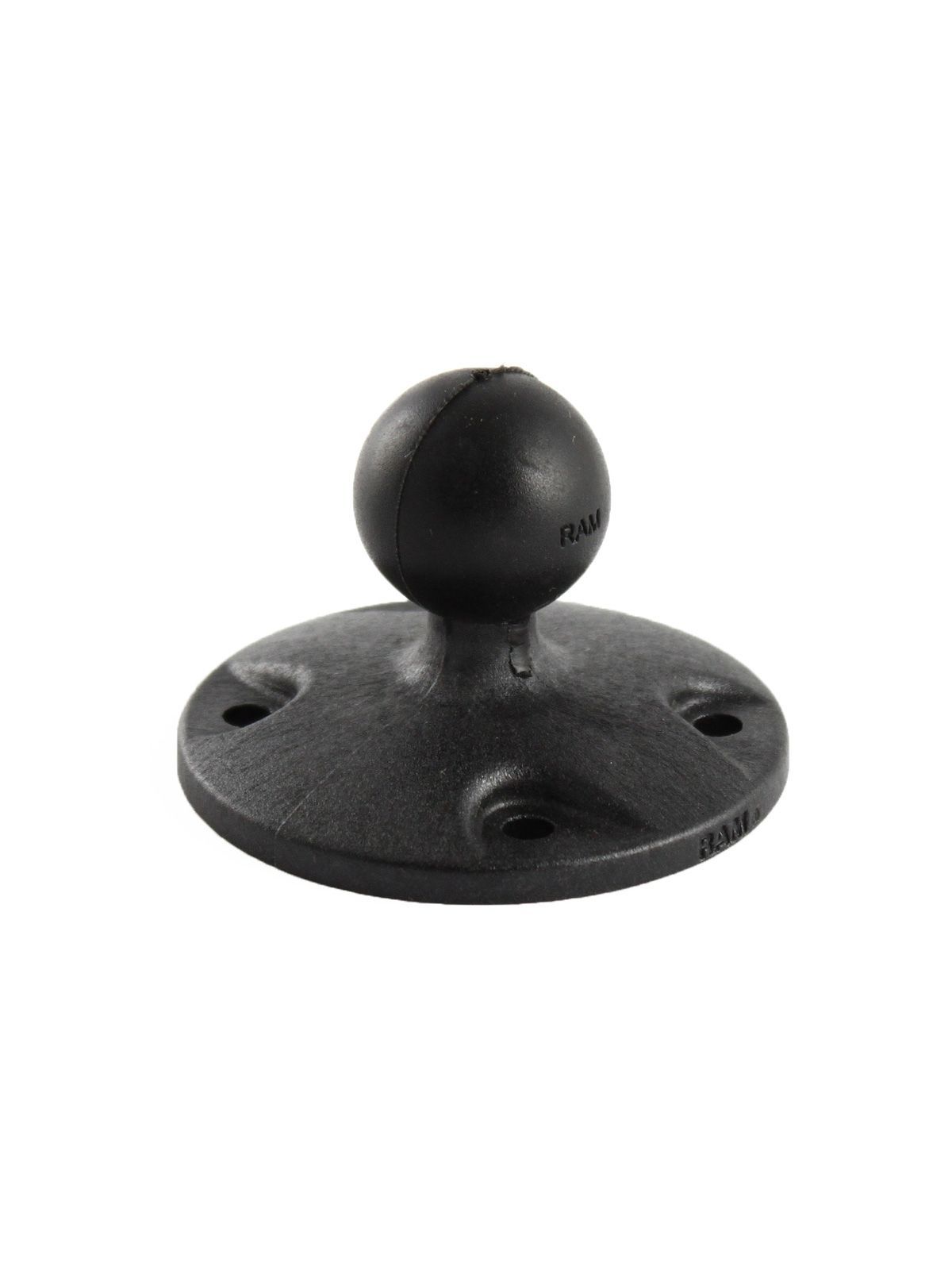 RAM MOUNTS High Strength Composite Round Base with 1" Ball - AMPS Hole Pattern