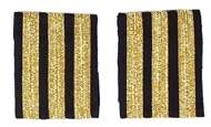 Rangabzeichen Co-Pilot - Schulterstreifen für Piloten, drei Streifen, goldfarben