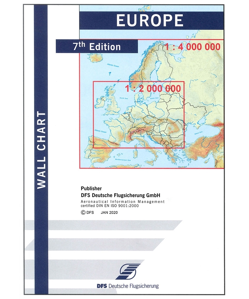 DFS Flugplatzkarte Europa, gefaltet - 7. Auflage