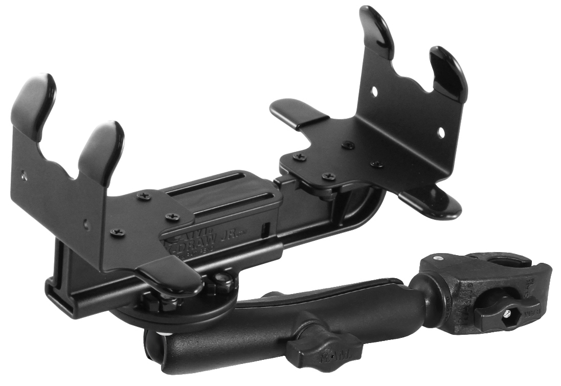 RAM Mounts Tough-Claw Fahrzeug-Druckerhalterung (kleine Drucker) - Tough-Claw (klein), langer Verbindungsarm, Drucker-Klammer, B-Kugel (1 Zoll)