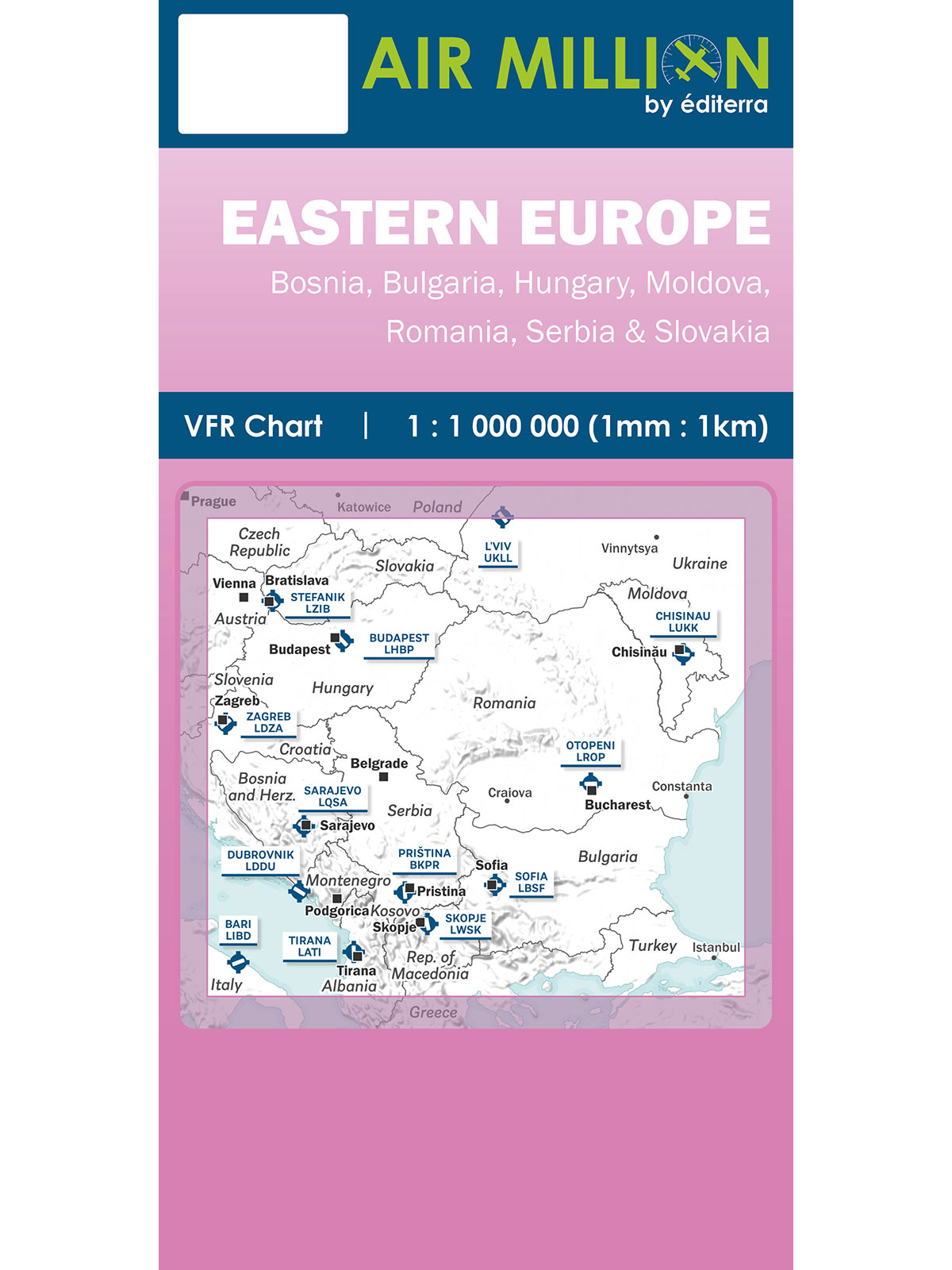 Eastern Europe - Air Million VFR-Karte 1:1.000.000, gefaltet