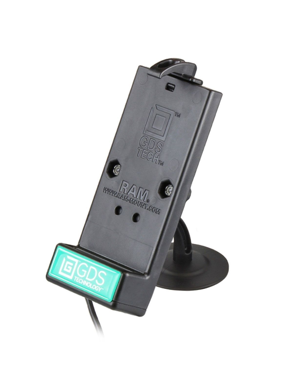 RAM Mounts GDS Aufbau-Dockingstation für Smartphones in IntelliSkin-Lade-/Schutzhüllen - 18-Pin Dock, USB-C, Klebe-Sockel