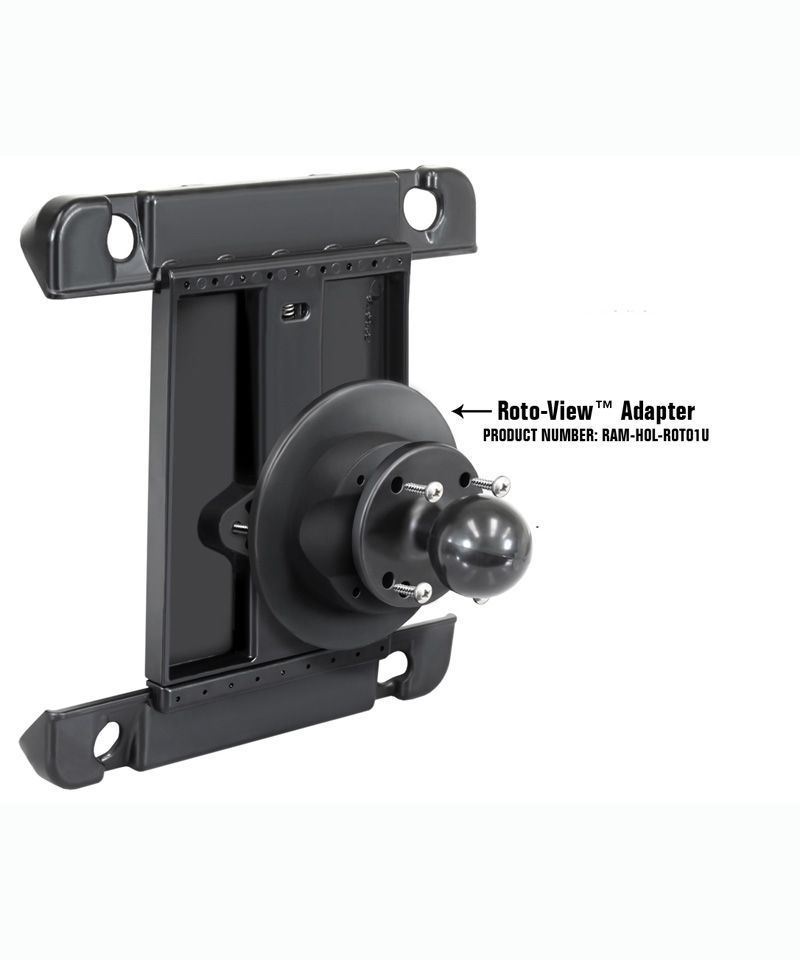 RAM Mounts Roto-View Adapterplatte - drehbarer Adapter für Gerätehalteschalen, im Polybeutel