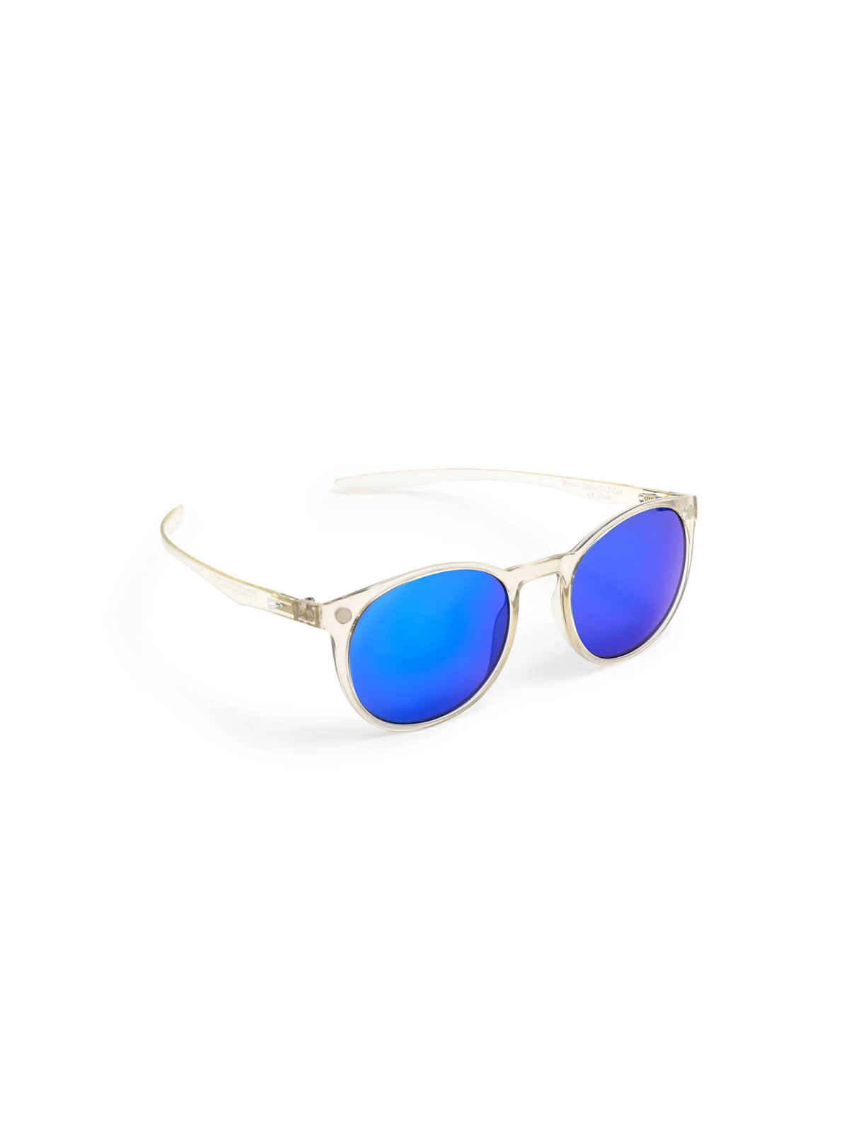 Flying Eyes Sunglasses Ninox - Clear Frame, Mirrored Sapphire Lenses