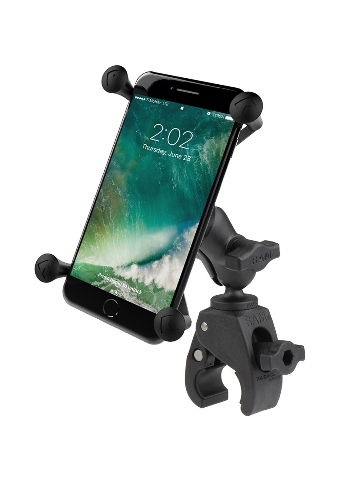 RAM X-GRIP W/TOUGHCLAW SHORT ARM