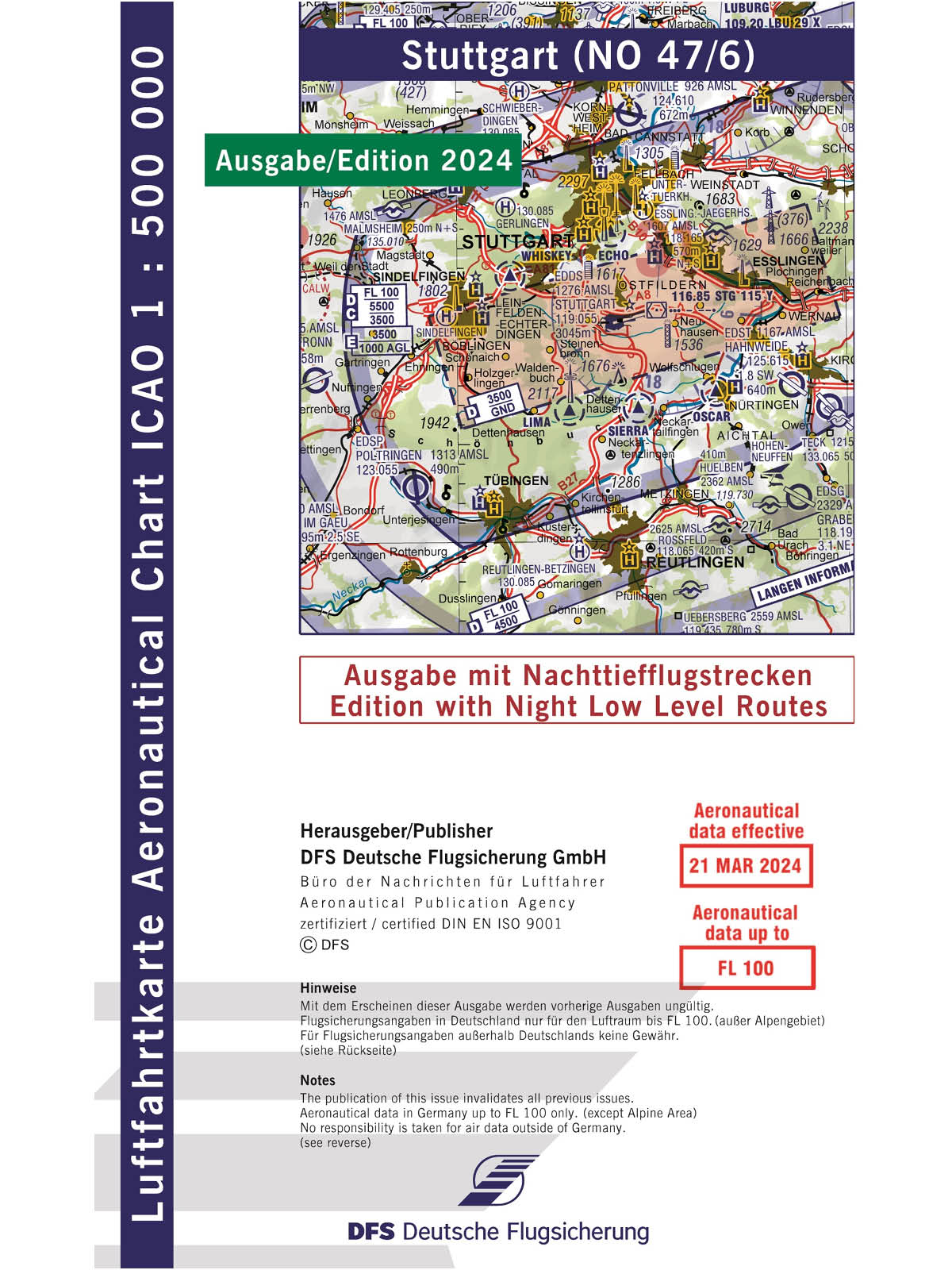 ICAO Deutschland ohne Folie, Stuttgart, 2024, NTFS, gefaltet