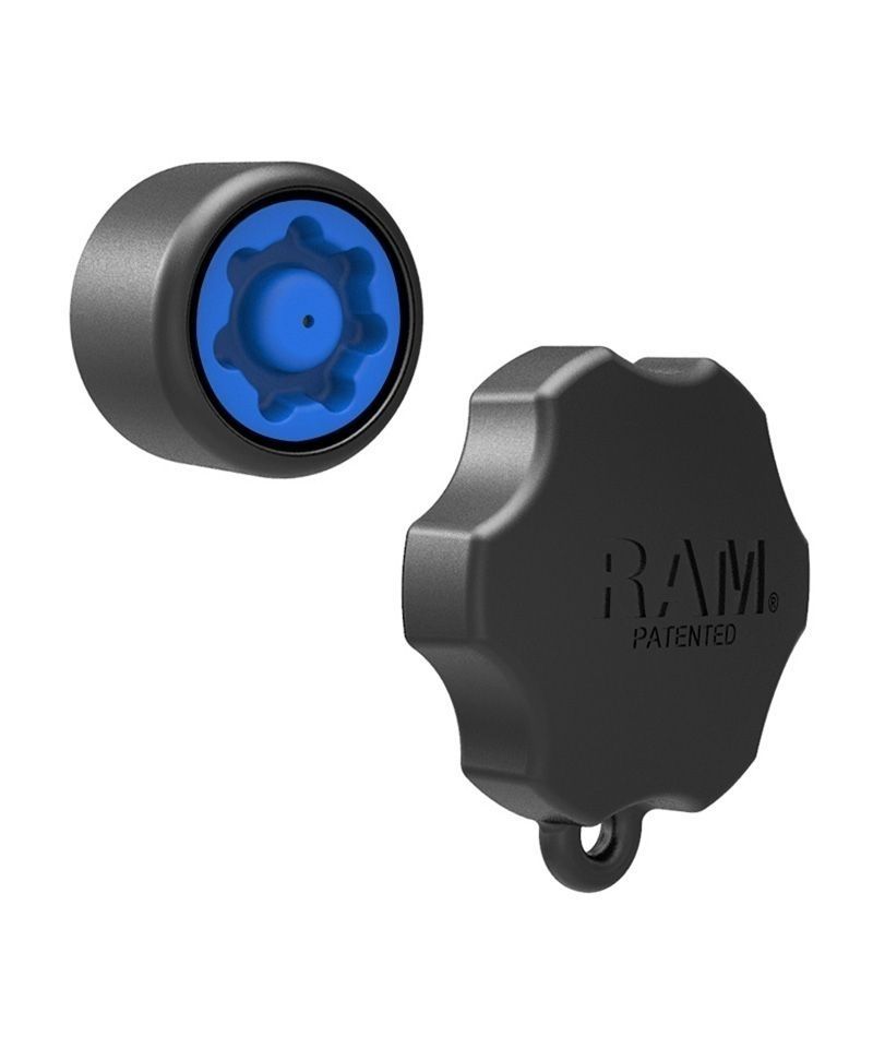 RAM MOUNT mixed Combination Pin-Lock Security Knob and Key-Knob for C Size (1.5") Connecting Arms - RAP-S-KNOB5U