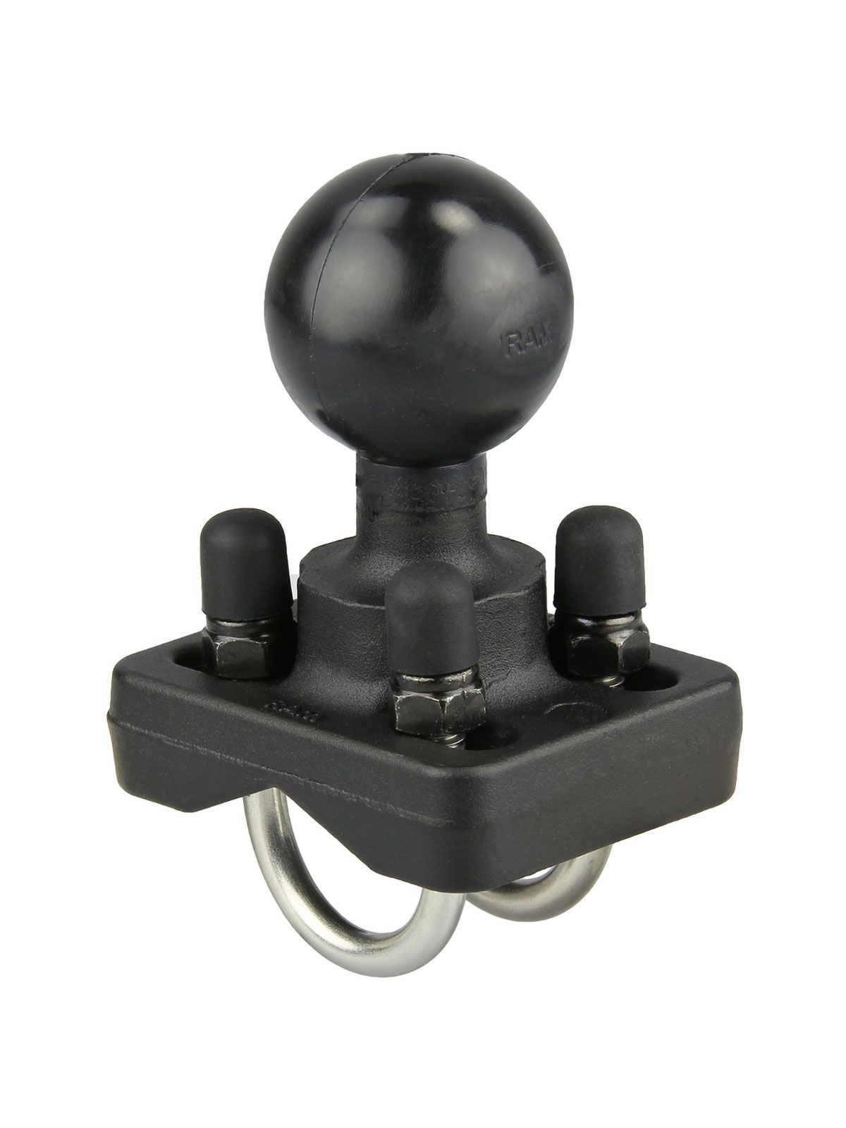RAM® Double U-Bolt Ball Base for .75" - 1" Rails