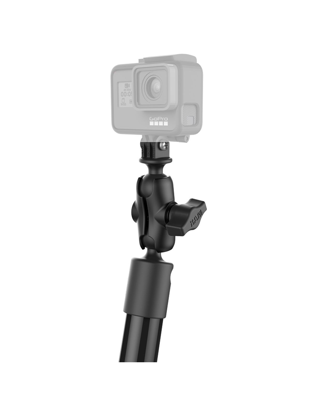RAM 12" 18" LNG PRESS-N-LOCK W/ GOPRO