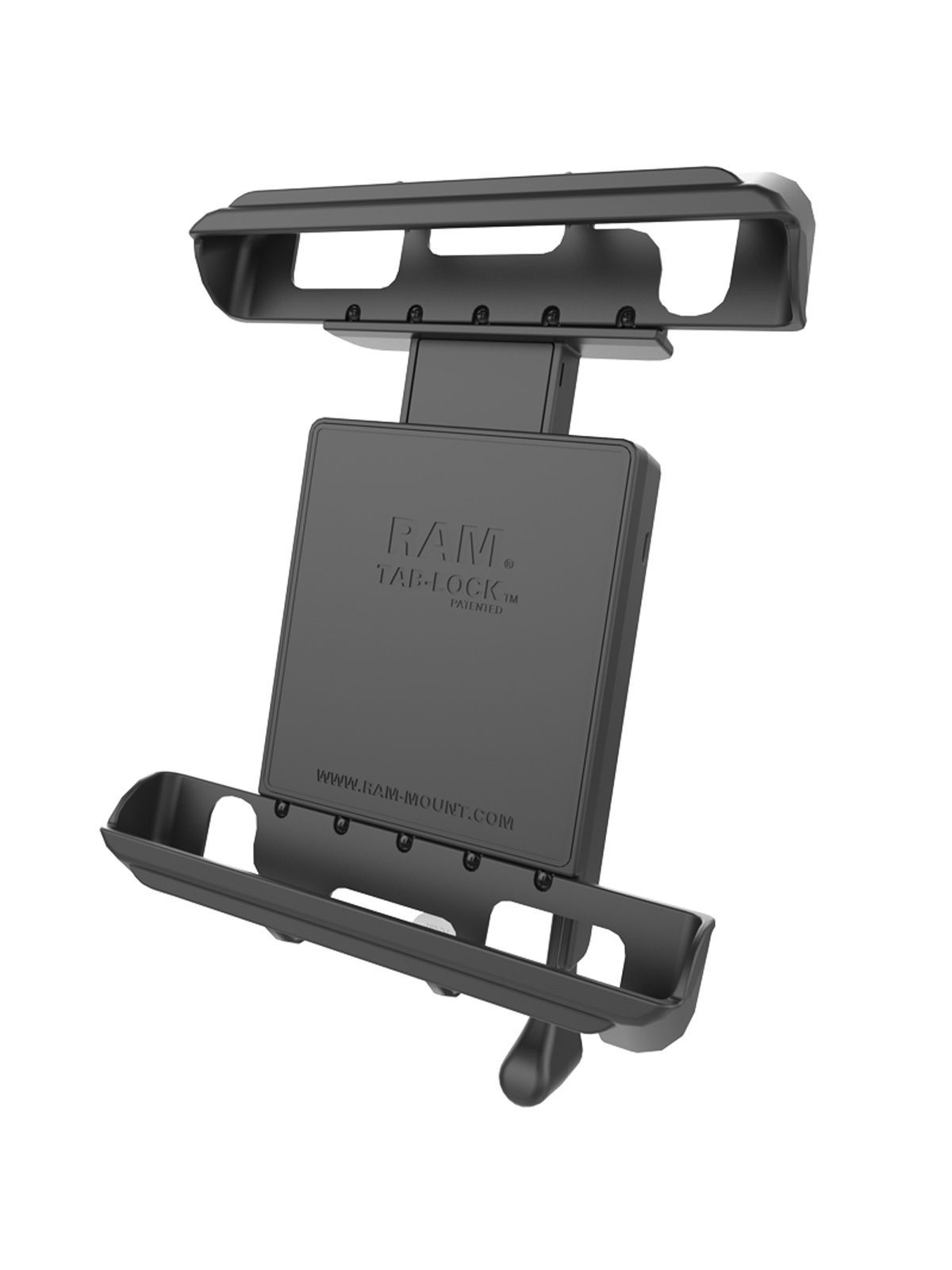 RAM Mounts Tab-Lock (lockable) Universal Holder for Tablets up to 10" incl. Apple iPad Pro 9.7 (with/without Cases) - AMPS - Screw-Set