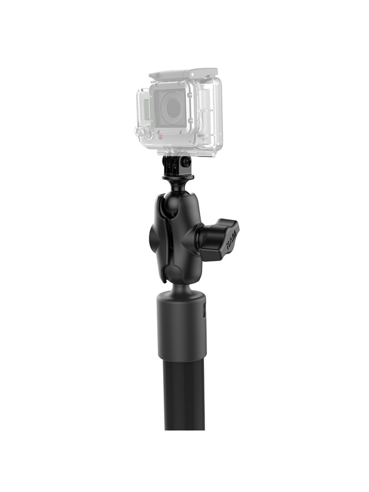 RAM® Tough-Pole™ 24" Action Camera Mount with Single Pipe & Track Base