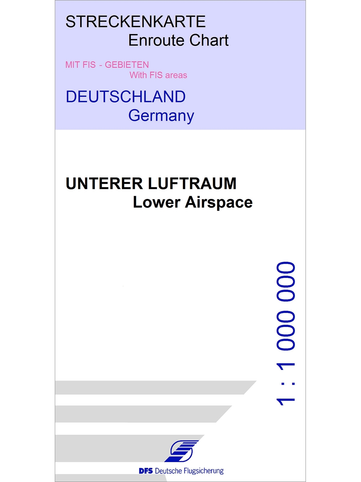 IFR-Streckenkarte Deutschland - Unterer Luftraum, FIS-Gebiete / MVA (13JUL2023), 1:1.000.000