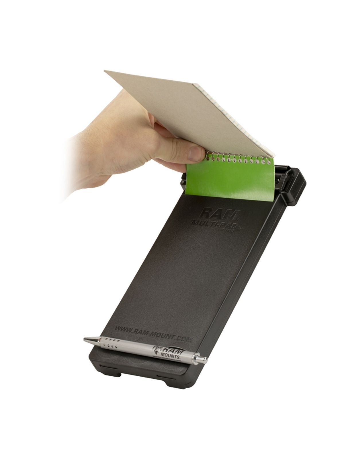 RAM Mounts Luftfahrt-Halterung mit Notizblock-Tray - B-Kugel (1 Zoll), Panel-Klammer, kurzer Verbindungsarm