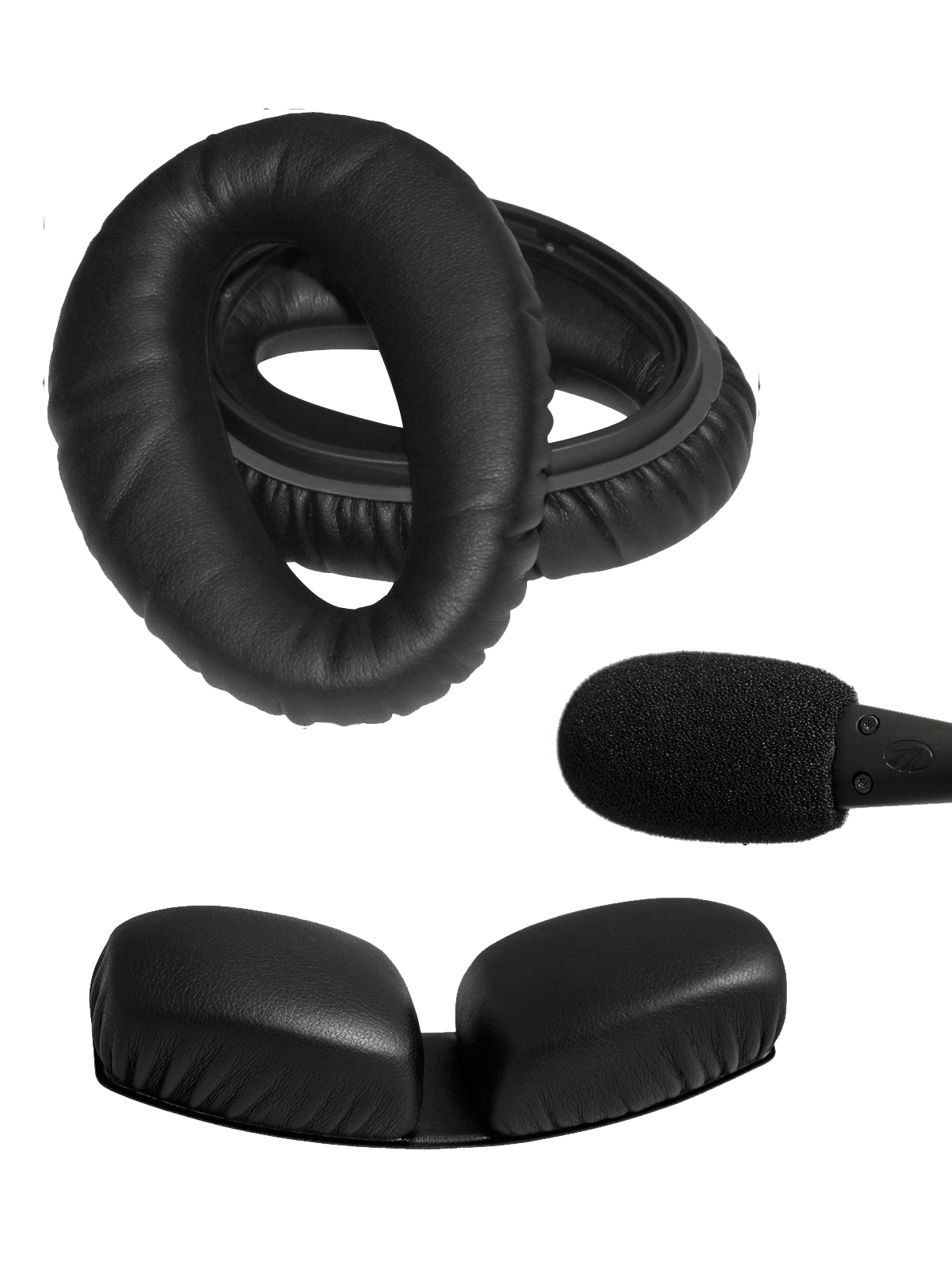 Lightspeed Deluxe Zubehör-Kit für Zulu Headsets - Ohrmuscheln, Deluxe Kopfpolster, Windschutz