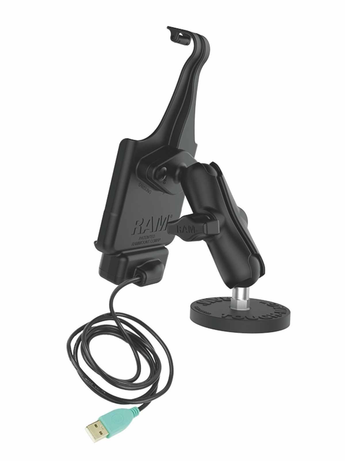 RAM® EZ-Roll'r™ Powered Magnetic Mount for Samsung XCover Pro - B-Ball (1"), Medium Arm