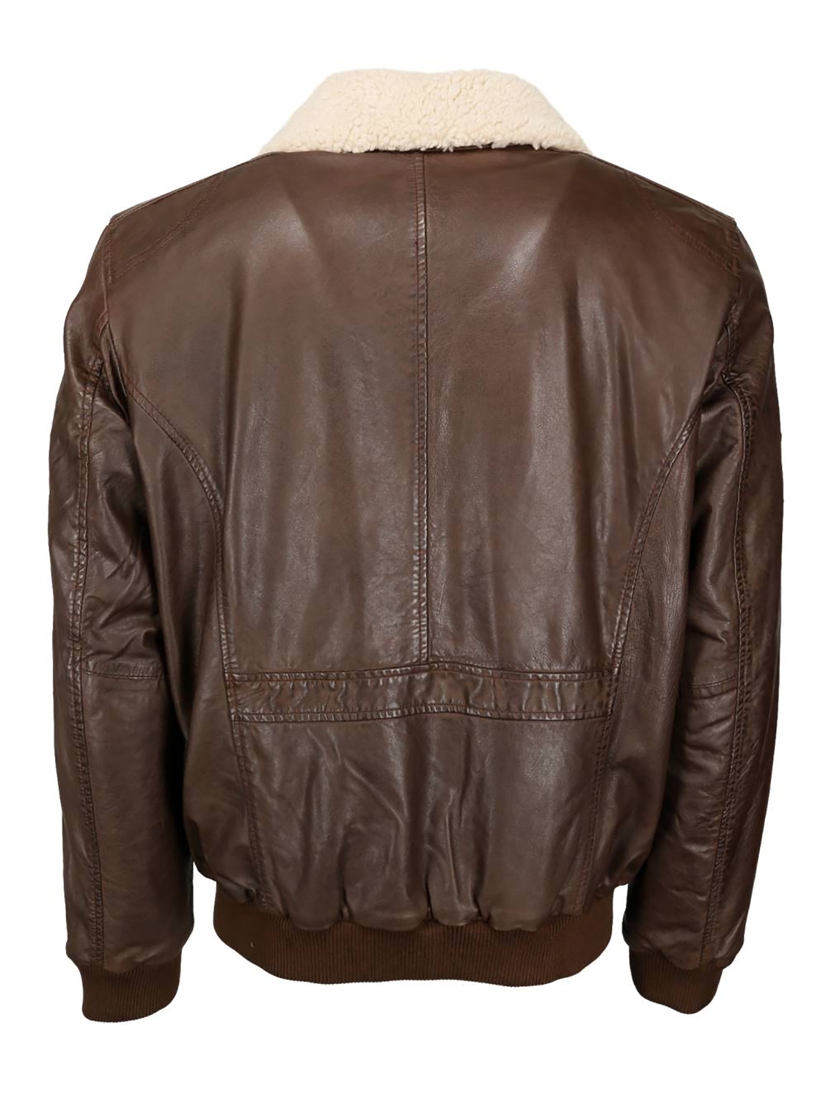 TOP GUN Rafel - Leather Bomber Jacket, brown, size 52 (XL)