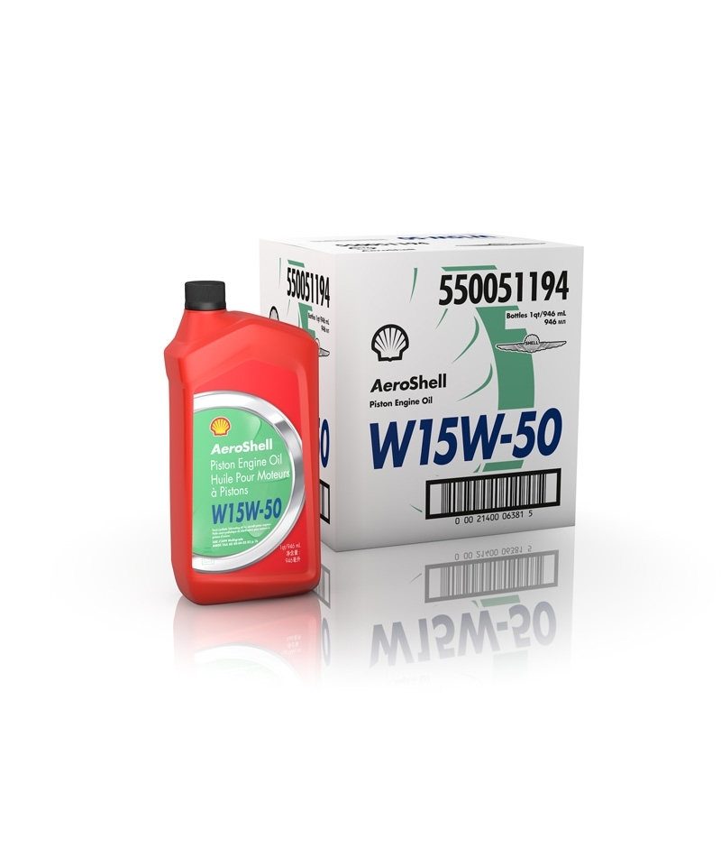 AeroShell Oil W 15W-50 (multigrade) - Karton (6x 1 AQ Flaschen, US-Quart)