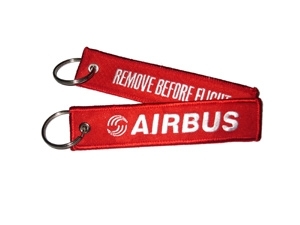 Schlüsselanhänger Airbus - Remove Before Flight (rot)