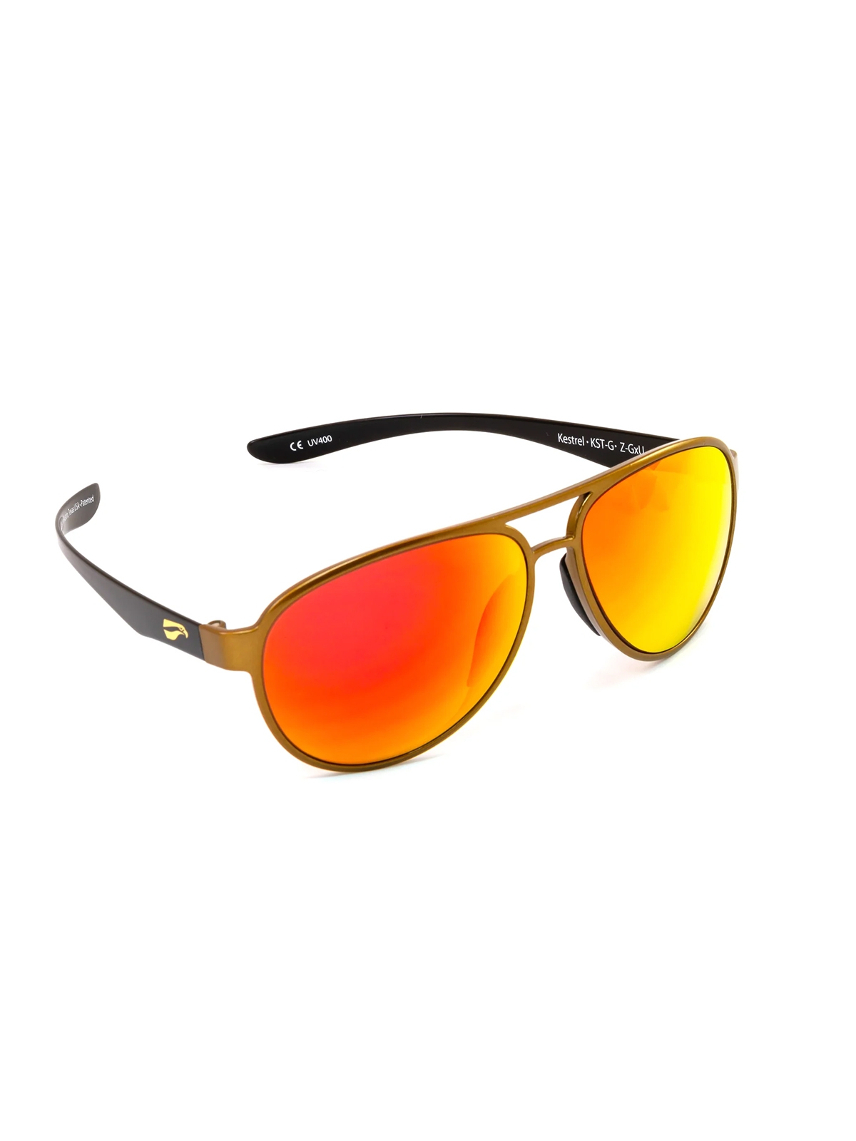 Flying Eyes Sonnenbrille Cooper Narrow (Kestrel) - Rahmen goldfarben mit schwarzen Bügeln, Linsen rosenfarben (verspiegelt) Flying Eyes Sonnenbrille Cooper Narrow (Kestrel) - Rahmen goldfarben mit schwarzen Bügeln, Linsen rosenfarben (verspiegelt)